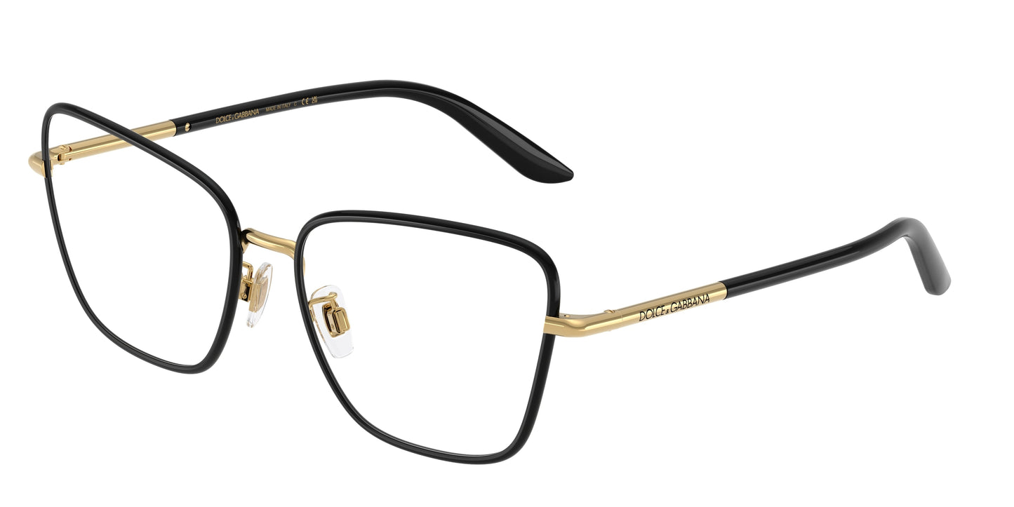 Dolce & Gabbana DG1359 GOLD/BLACK/clear demo lens eyeglasses