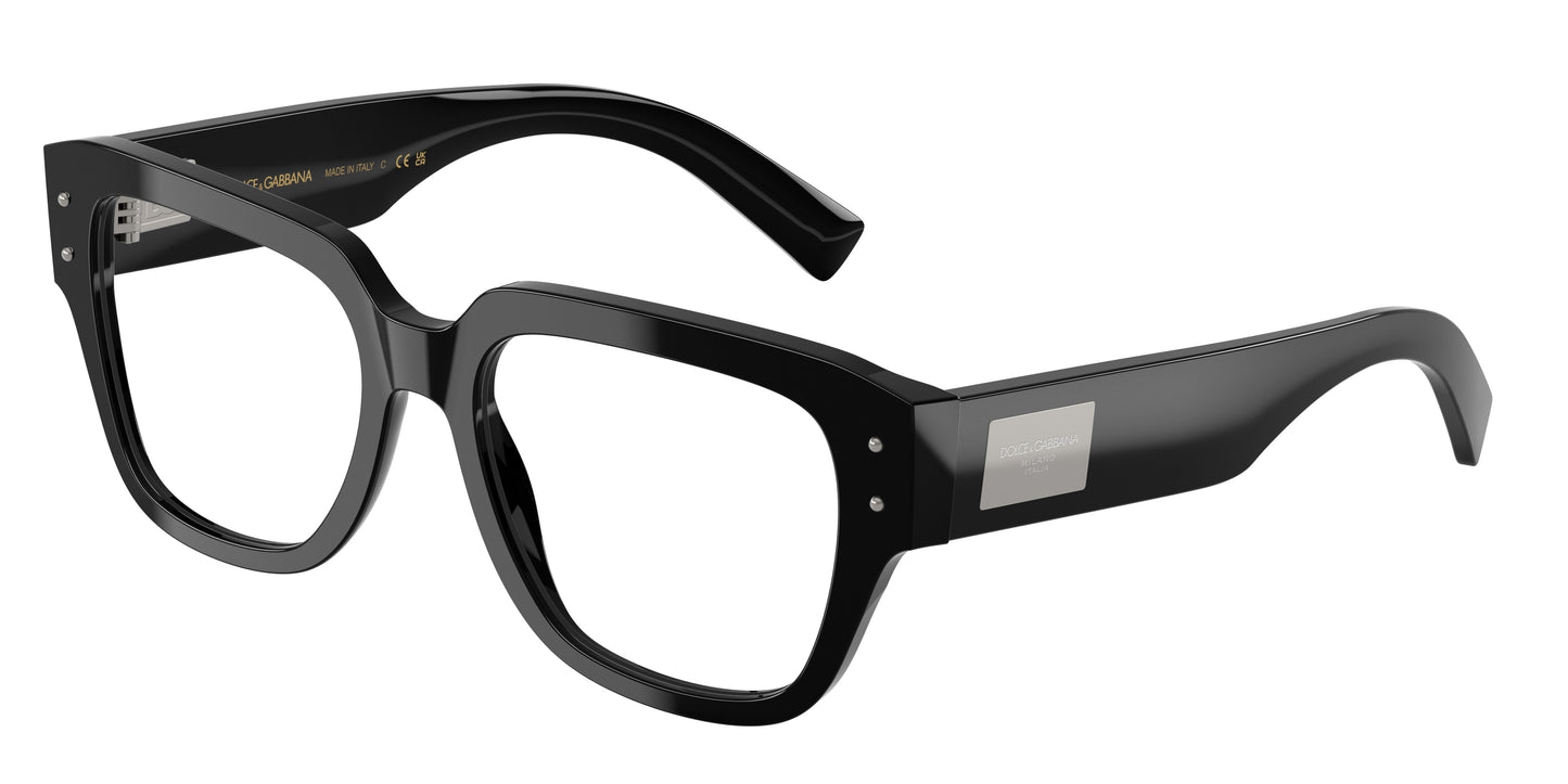 Dolce & Gabbana DG3405 BLACK/clear demo lens eyeglasses