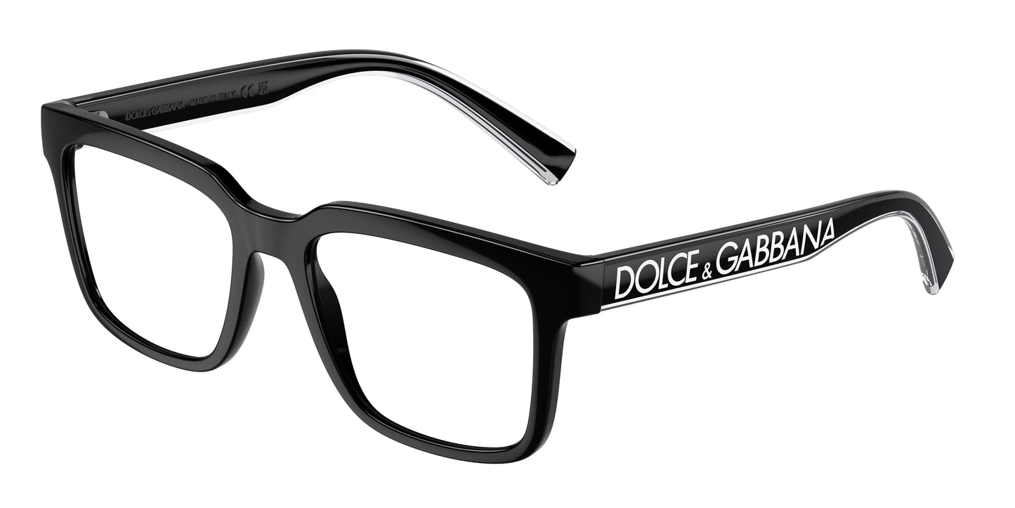 Dolce & Gabbana DG5101 BLACK/clear demo lens eyeglasses
