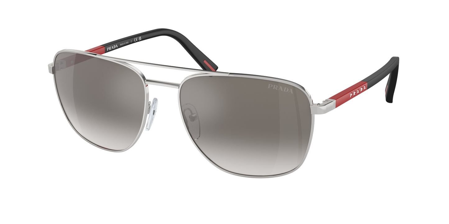 Prada Sport 54ZS Sunglasses Silver/Gradient Grey Mirror Silver