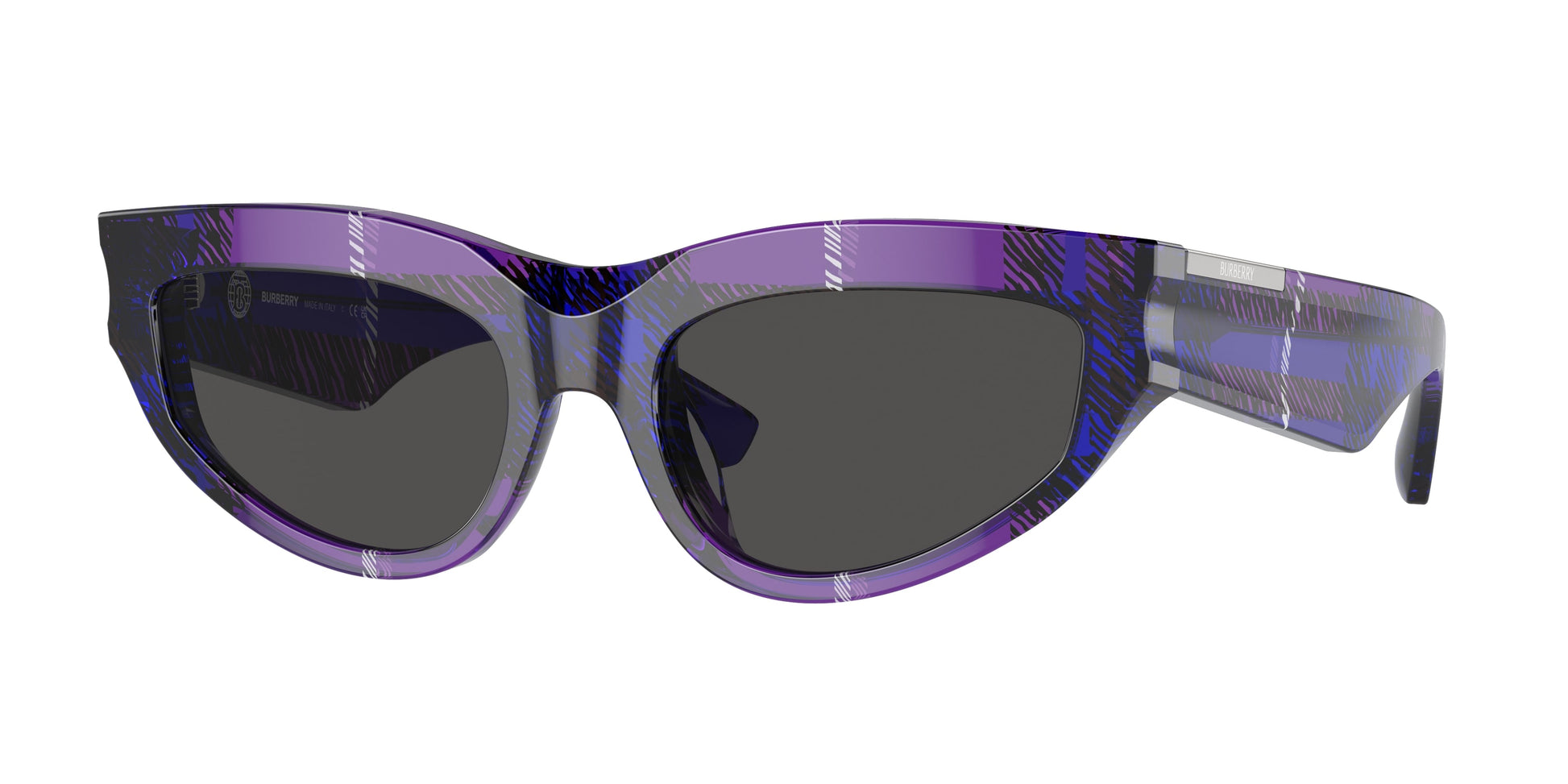 Burberry BE4425U in Check Violet/Dark Grey