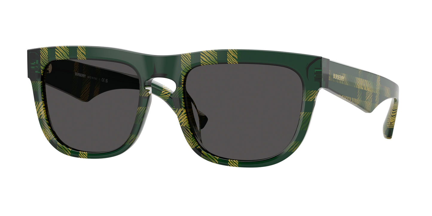 Burberry BE4431U in Checkered Green/Dark Grey