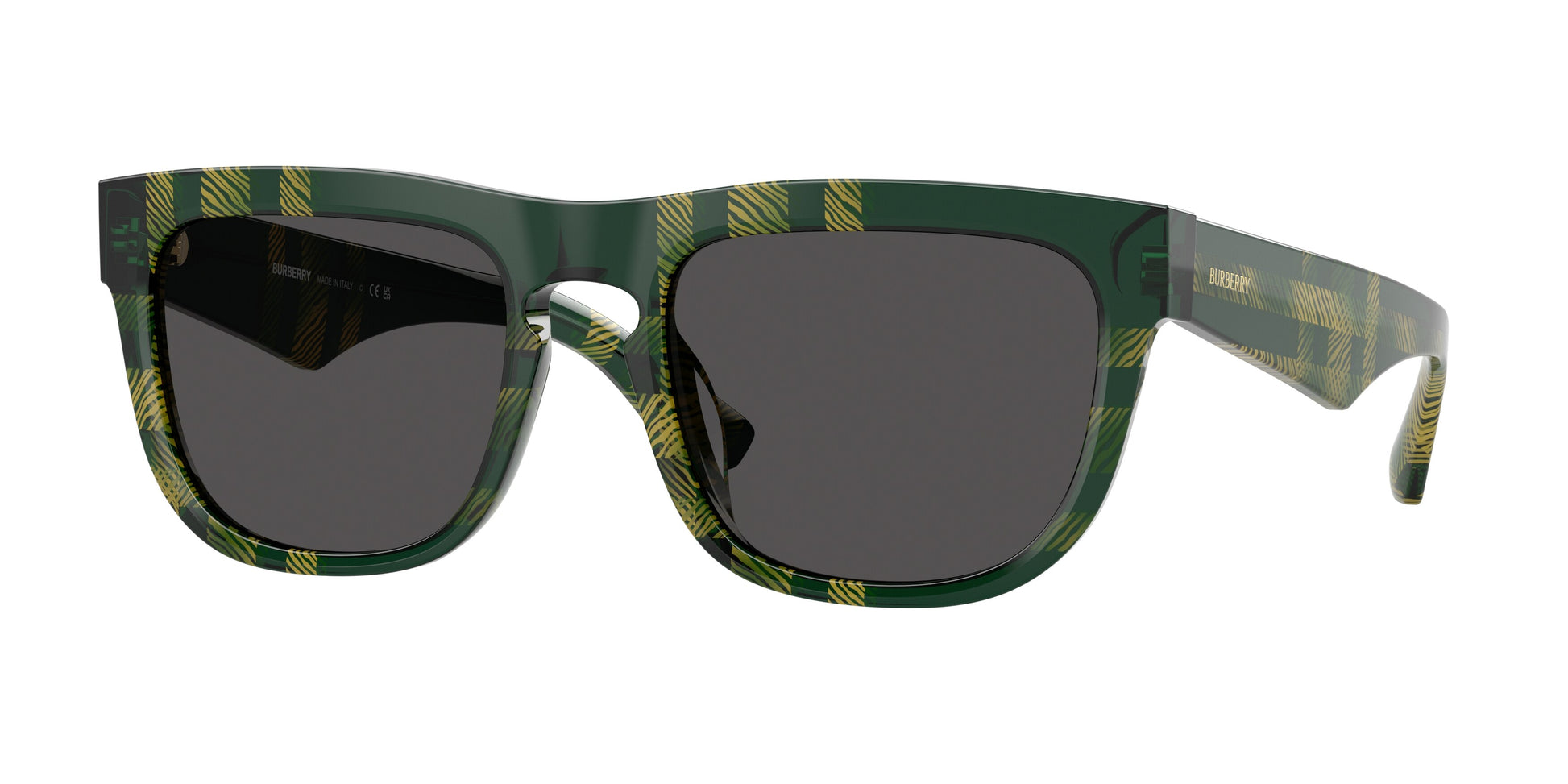 Burberry BE4431U in Checkered Green/Dark Grey
