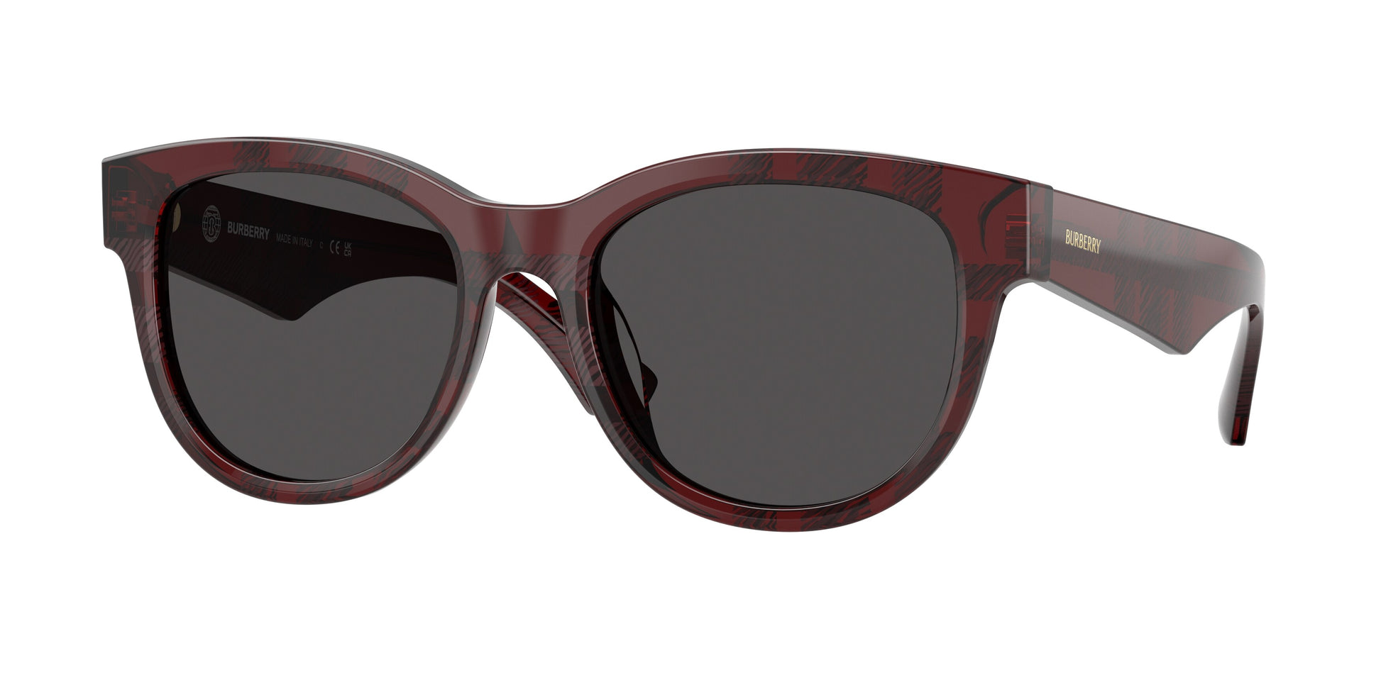 Burberry BE4432U in Checkered Red/Dark Grey