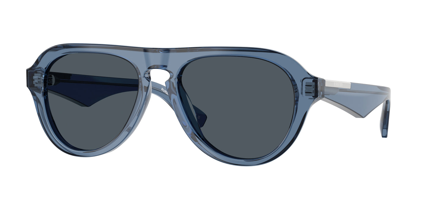 Burberry BE4437U in Transparent Blue/Dark Grey