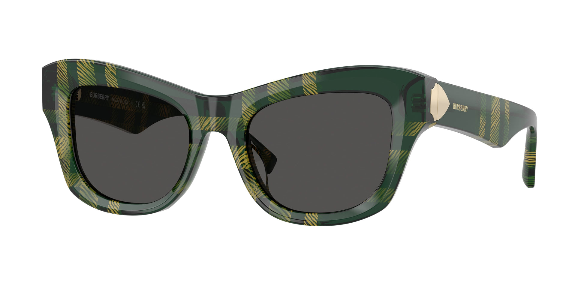 Burberry BE4442U in Check Green/Grey