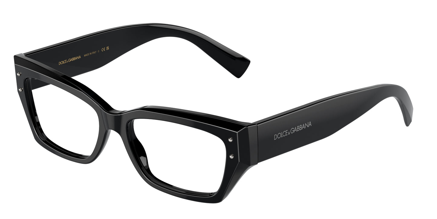 Dolce & Gabbana DG3387 BLACK/clear demo lens eyeglasses
