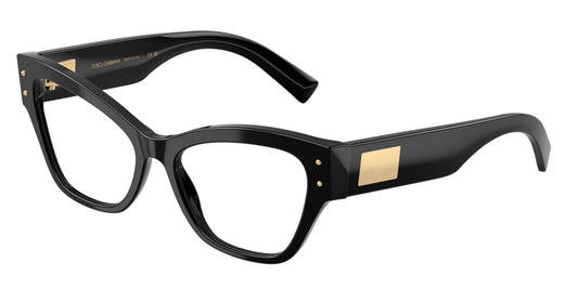 Dolce & Gabbana DG3404 BLACK/clear demo lens eyeglasses