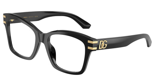 Dolce & Gabbana DG3419 BLACK/Clear demo lens eyeglasses