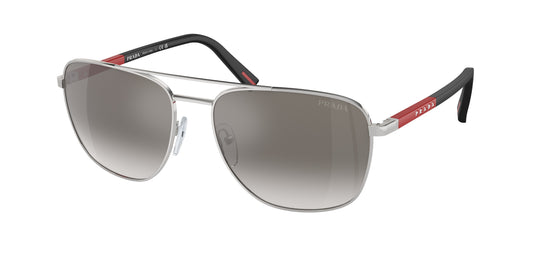 Prada Sport 54ZS Sunglasses Silver/Gradient Grey Mirror Silver