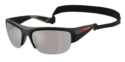 Prada Sport A01S Sunglasses Black/Light Grey Mirror Silver