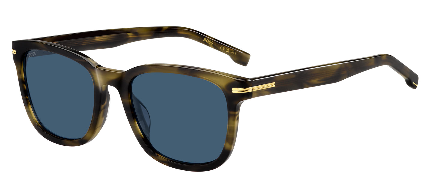 Hugo Boss 1722/G/S in Khaki Horn / Blue