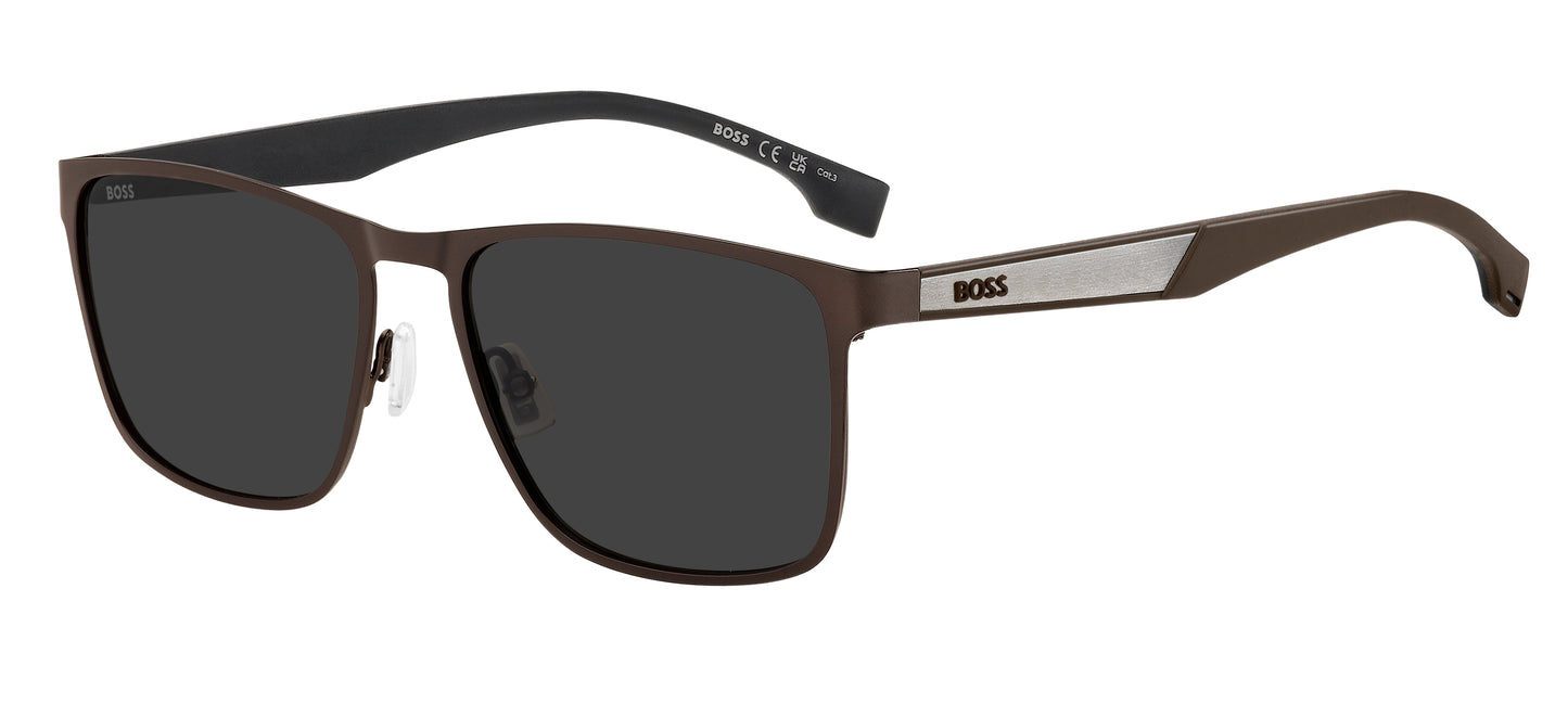 Hugo Boss 1826/S in Matte Brown Ruthenium / Grey