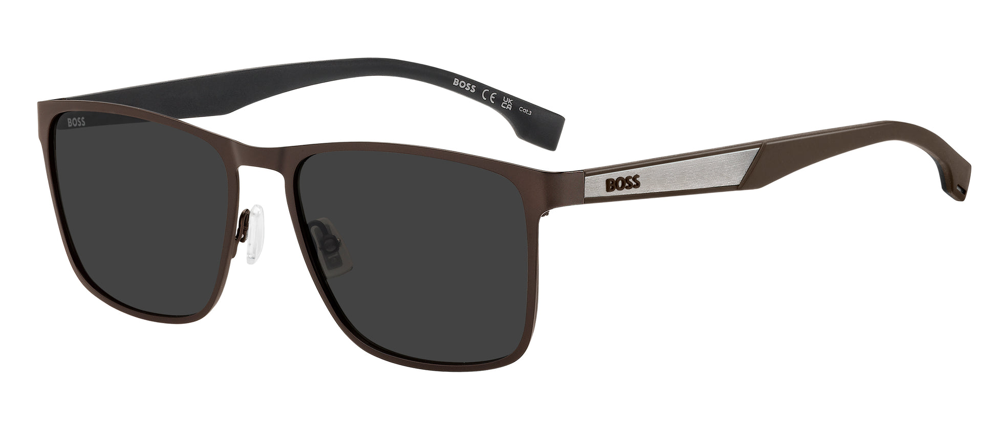 Hugo Boss 1826/S in Matte Brown Ruthenium / Grey