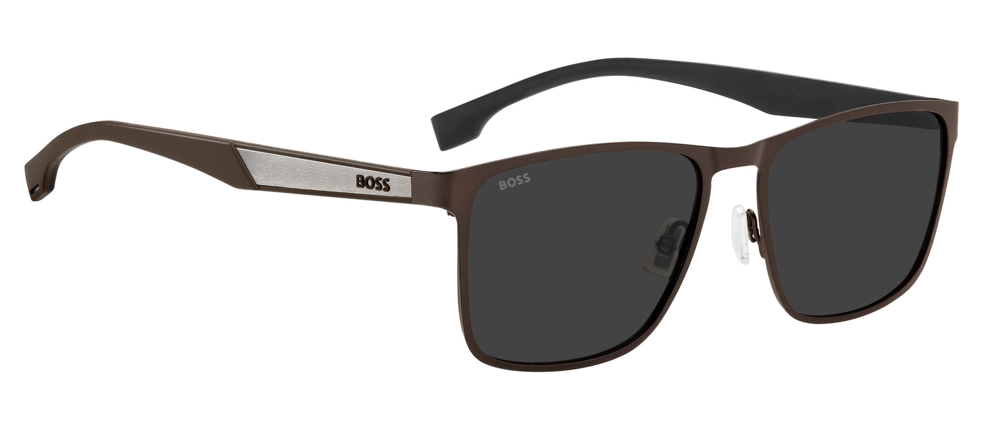 Hugo Boss 1826/S in Matte Brown Ruthenium / Grey - view 2