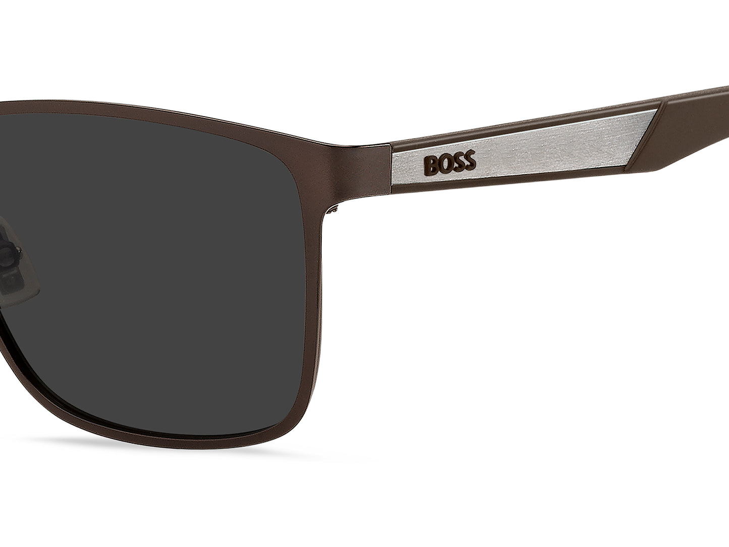 Hugo Boss 1826/S in Matte Brown Ruthenium / Grey - view 4
