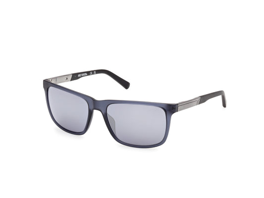 Harley Davidson HD00020 sunglasses in matte light blue / blue mirror