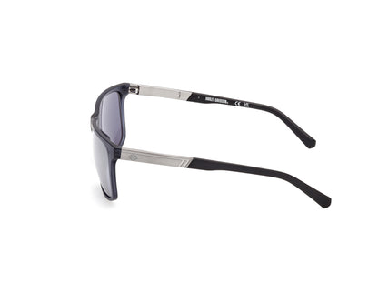 Harley Davidson HD00020 sunglasses in matte light blue / blue mirror