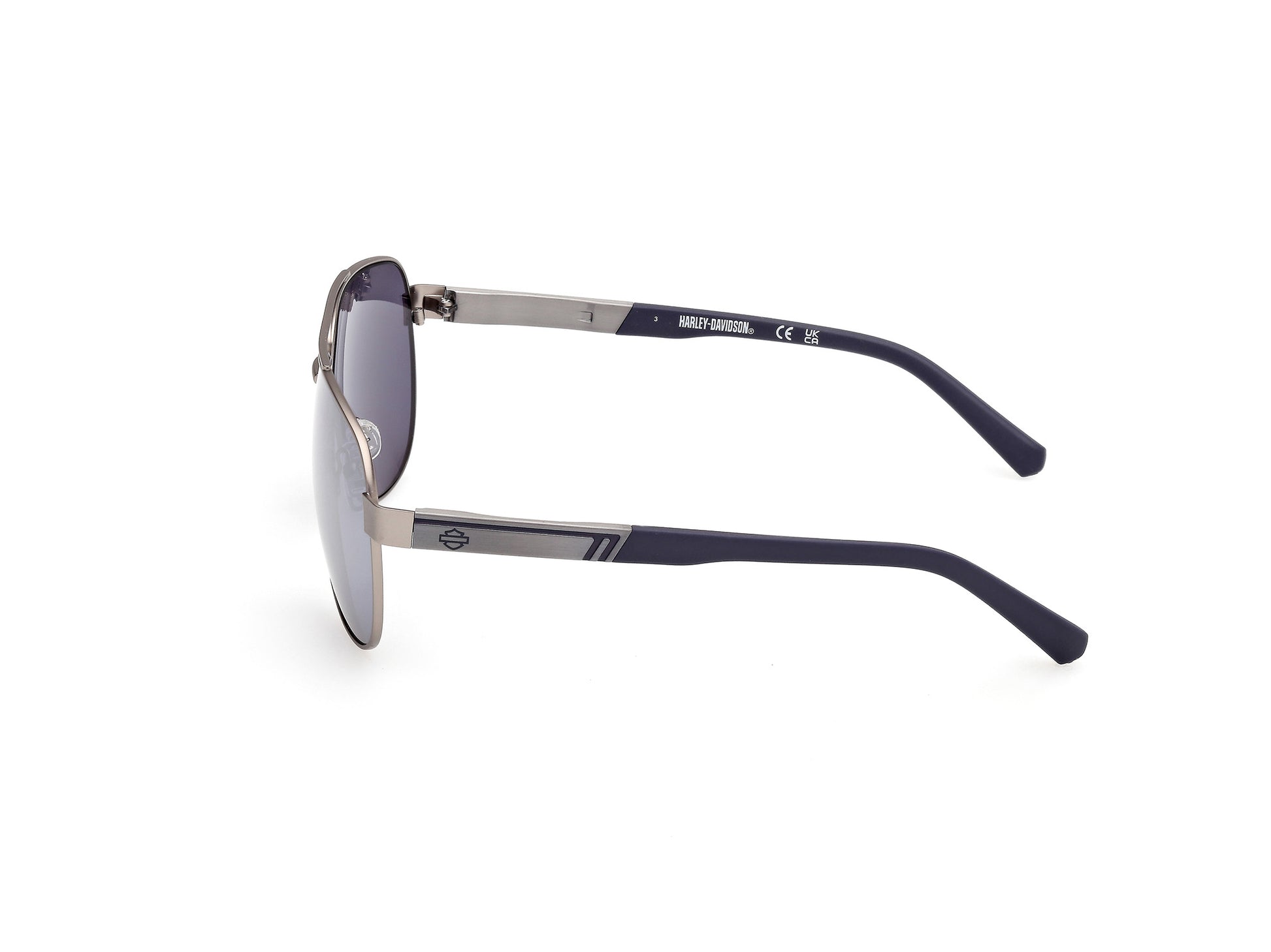 Harley Davidson HD00021 sunglasses in matte light nickeltin / blue mirror