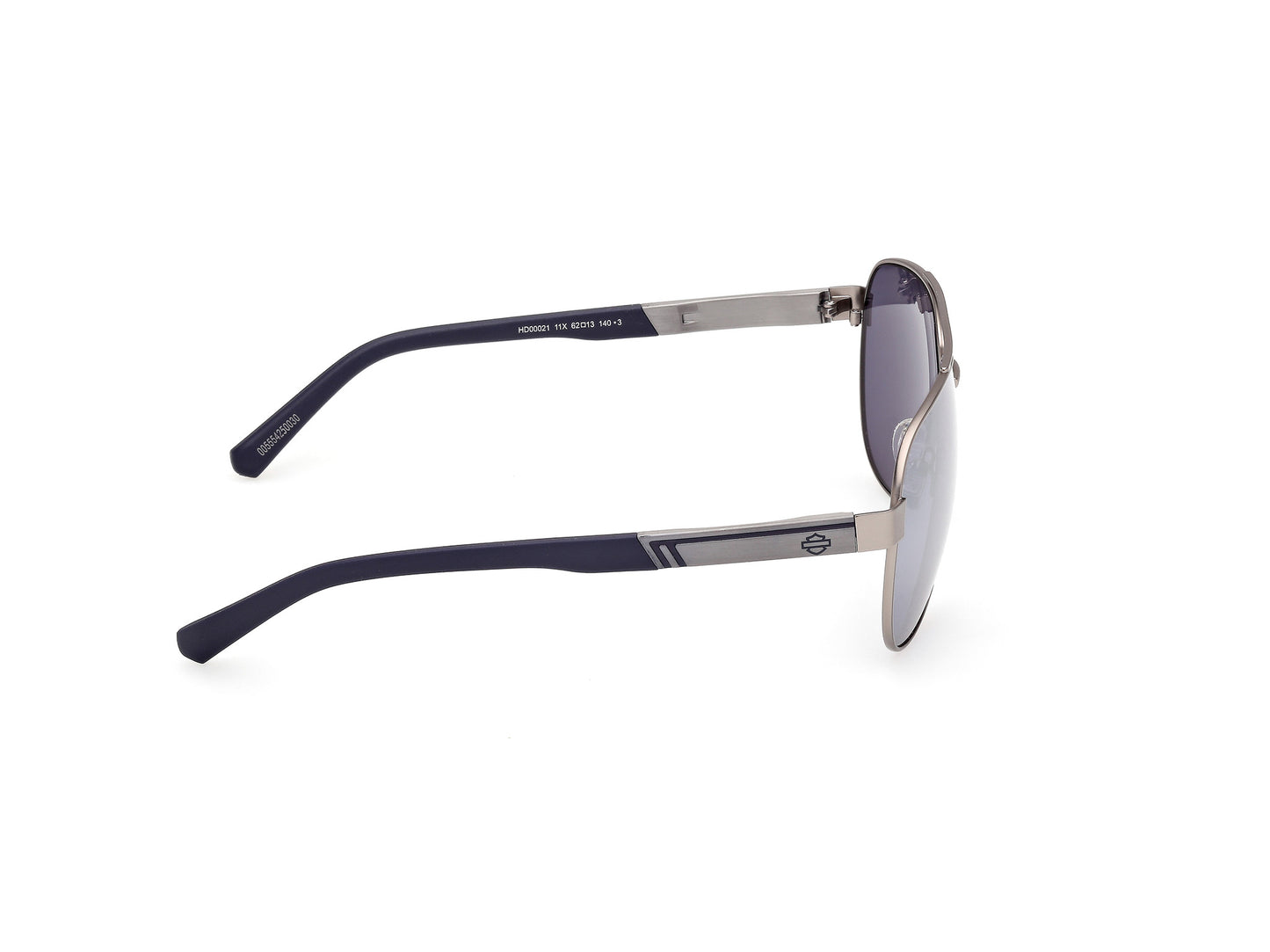 Harley Davidson HD00021 sunglasses in matte light nickeltin / blue mirror