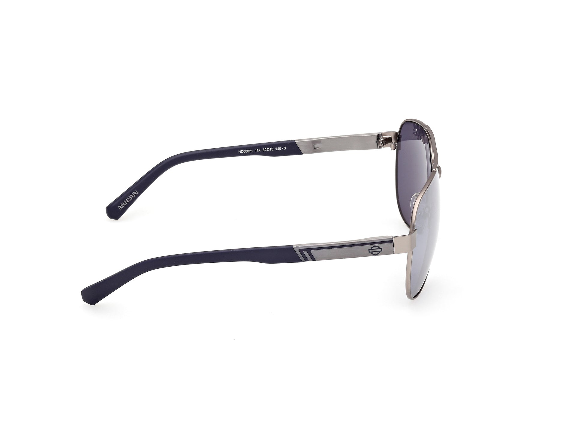 Harley Davidson HD00021 sunglasses in matte light nickeltin / blue mirror