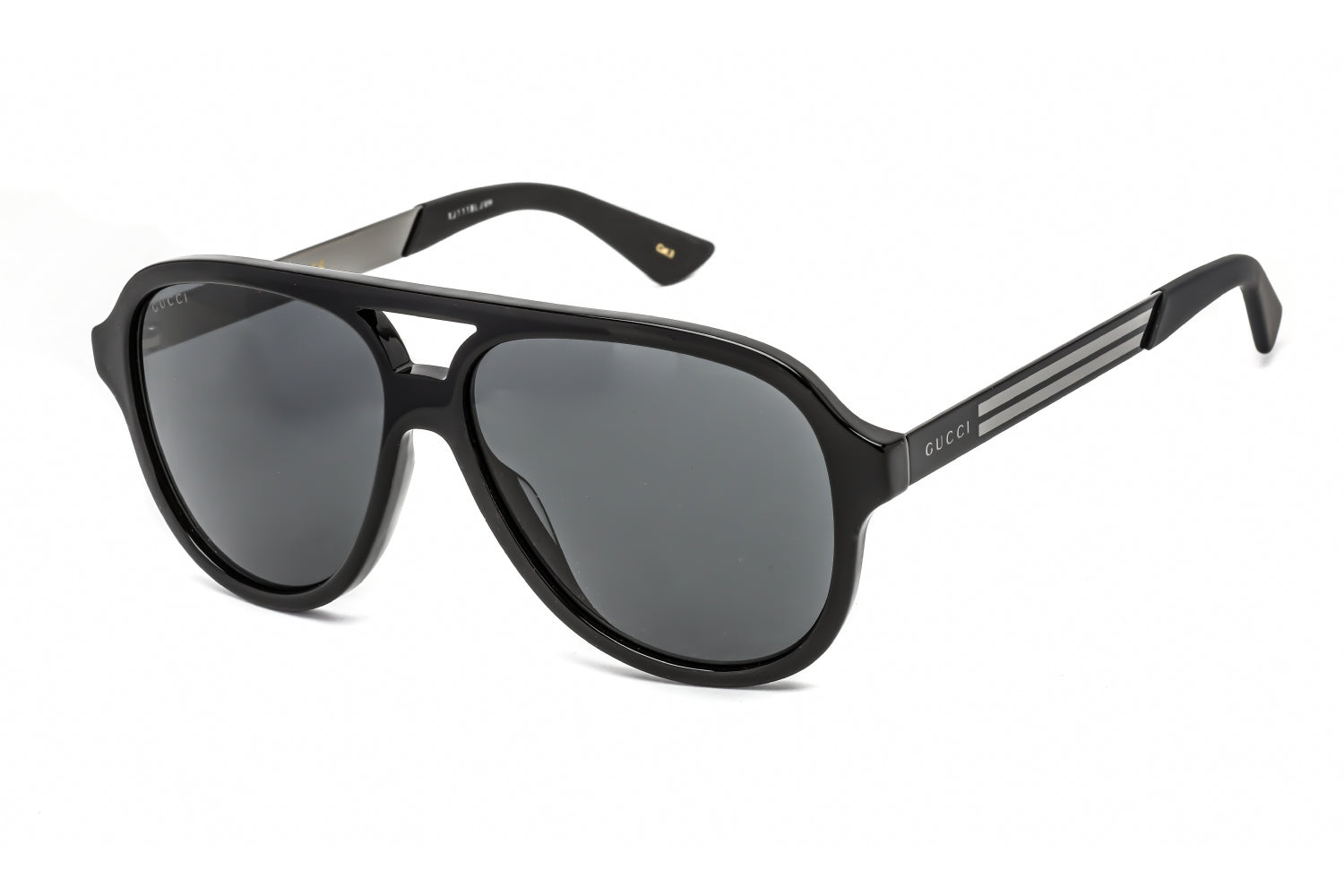 Gucci Black Shield Aviator Sunglasses